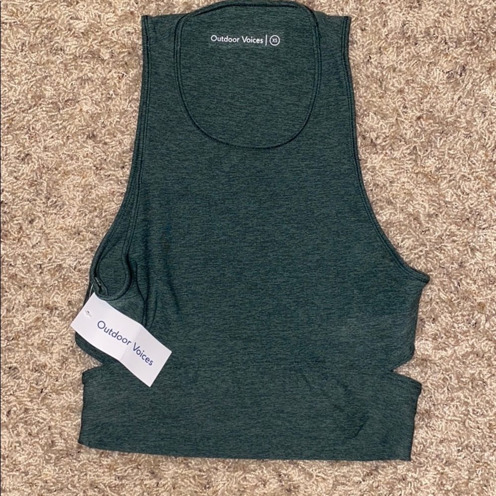 Outdoors Voices Green Sports Top/Bra